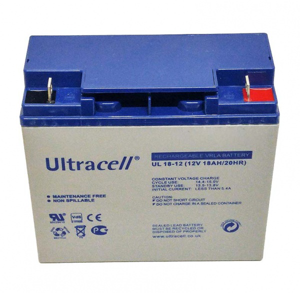 Батарея акумуляторна Ultracell UL18-12 12V/18Ah